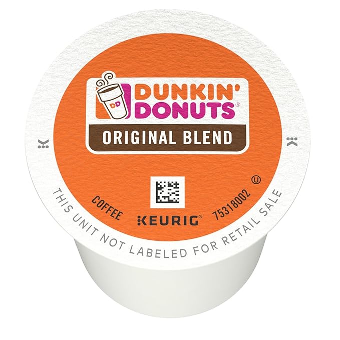 Dunkin' Donuts Original Blend Medium Roast Coffee 32 K Cups for Keurig Coffee Makers
