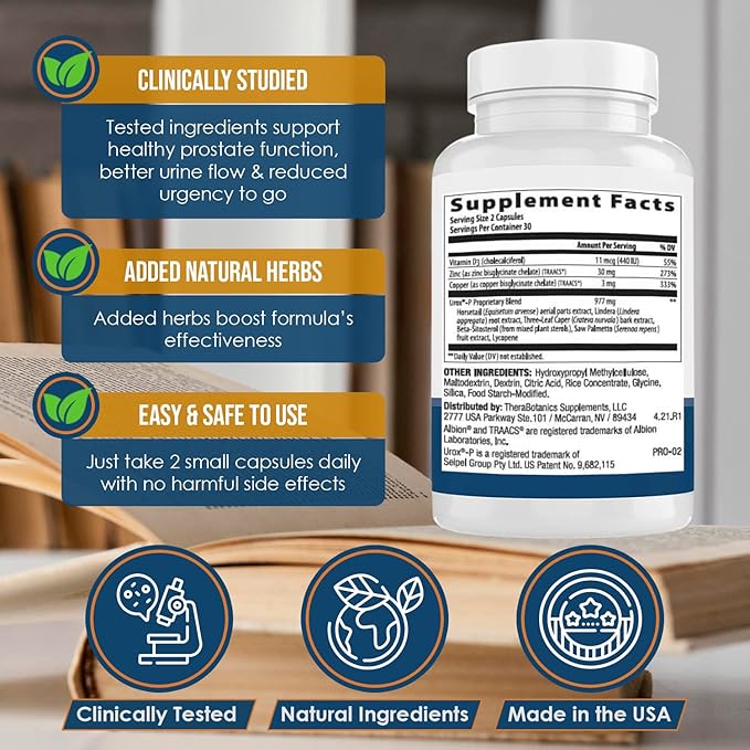 Advanced Men's Prostate Support by Ideal Prostate Plus with Saw Palmetto Lycopene and More for Natural Relief (Pack of 2)
