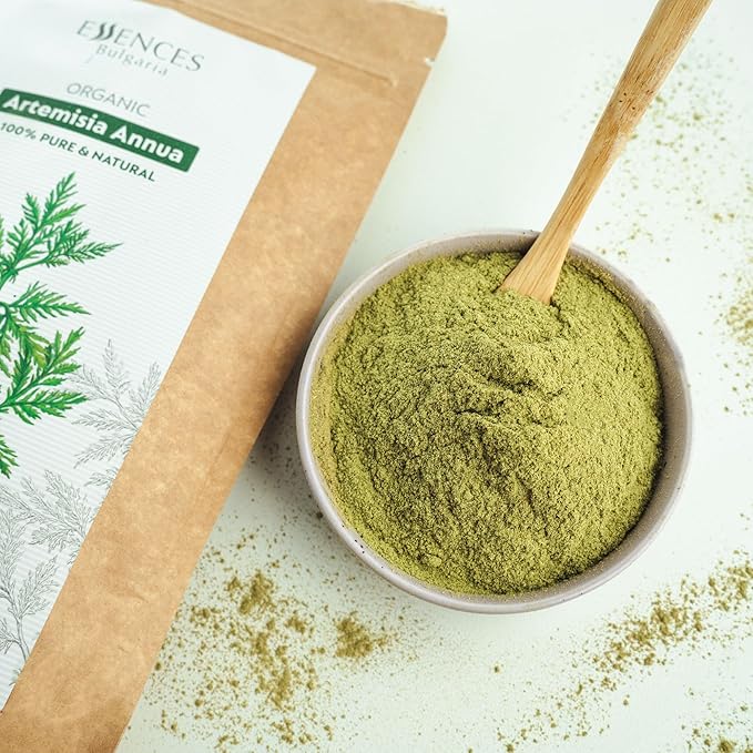 Essences Bulgaria Organic Sweet Wormwood (Artemisia Annua) | Powder 4.4 Oz (125 gr.) Herbal Supplement | 100% Natural | Premium Quality | No Additives or Preservatives | Non-GMO | Vegan