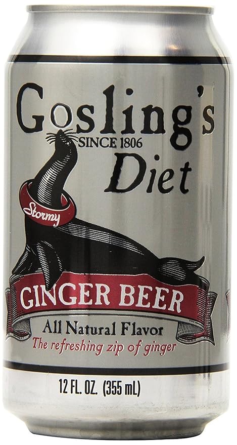 Gosling's Stormy Ginger Beer Soda Variety Pack  Pack of 24 12 oz Cans 12 cans of each: Regular and Diet