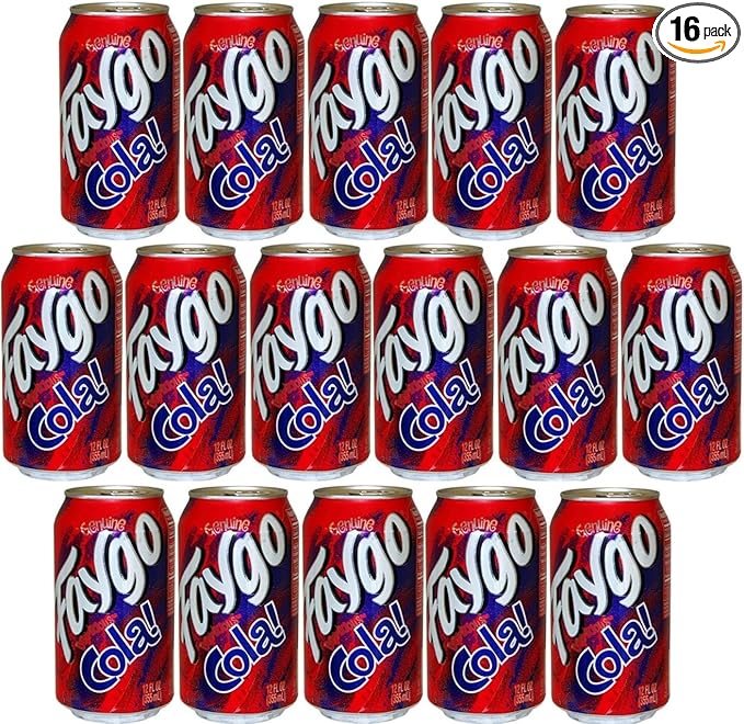 Faygo Soda Pop Soft Drink 16 pack of 12oz Cans (Cola)