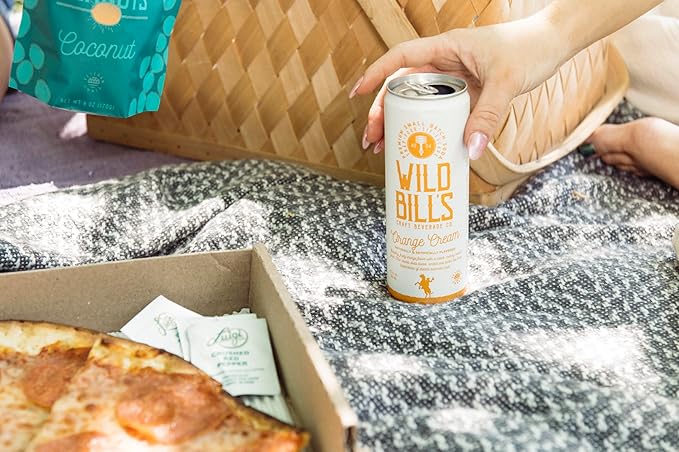 Wild Bill's 4 Flavor Craft Soda Soft Drinks Variety Pack Root Beer Black Cherry Orange + Vanilla Sodas Pure Cane Sugar Caffeine Free NO High Fructose Corn Syrup Gluten Free Vegan 12 Oz 12 Pack