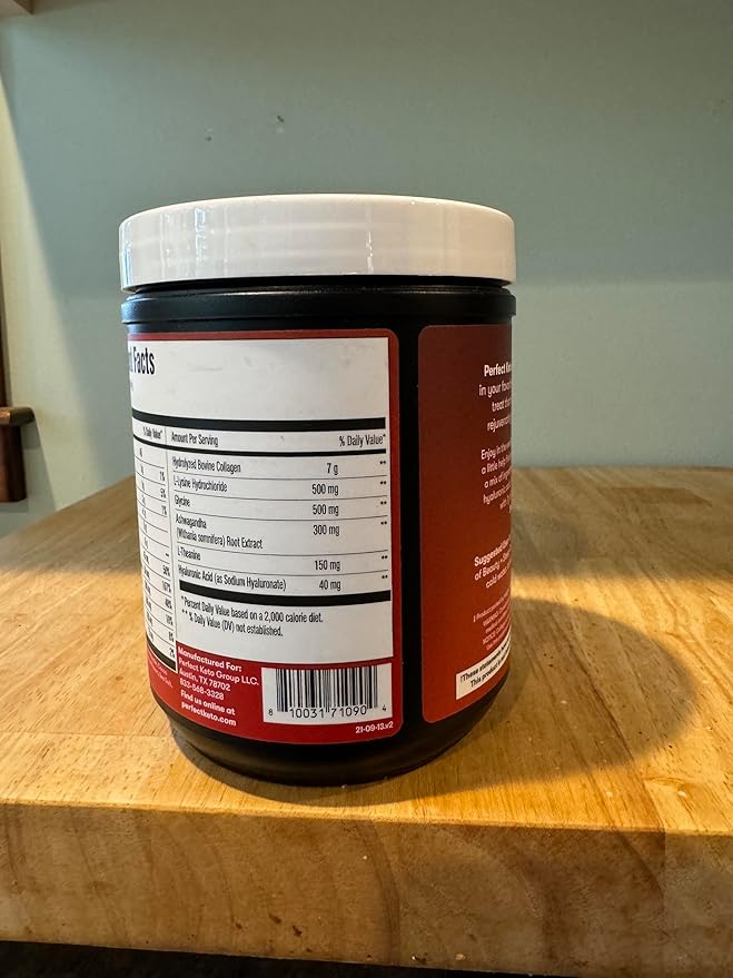 Perfect Keto Beauty + Sleep Grass Fed Collagen Peptides Protein Powder with Ashwagandha Magnesium Biotin Hyaluronic Acid L Theanine Hair Skin Nails &amp Relaxation Support Mexican Hot Chocola