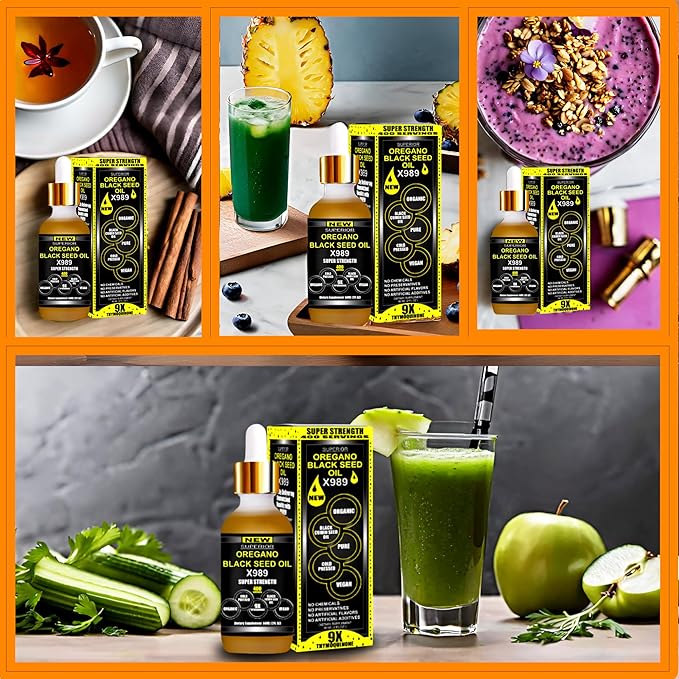 Oil Of Oregano With Black Seed Oil - 400 Servings 2 in 1 Wild Oregano Oil with Black Seed Oil Drops Organic Supplement Alternative to Oregano and Black Seed oil Gel Capsules Non-GMO Vegan