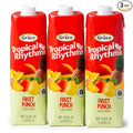 Grace Tropical Rhythms Fruit Punch Jamaican Juice 1 Liter (33.8oz)- 3 Cartons - Authentic Jamaican Drink