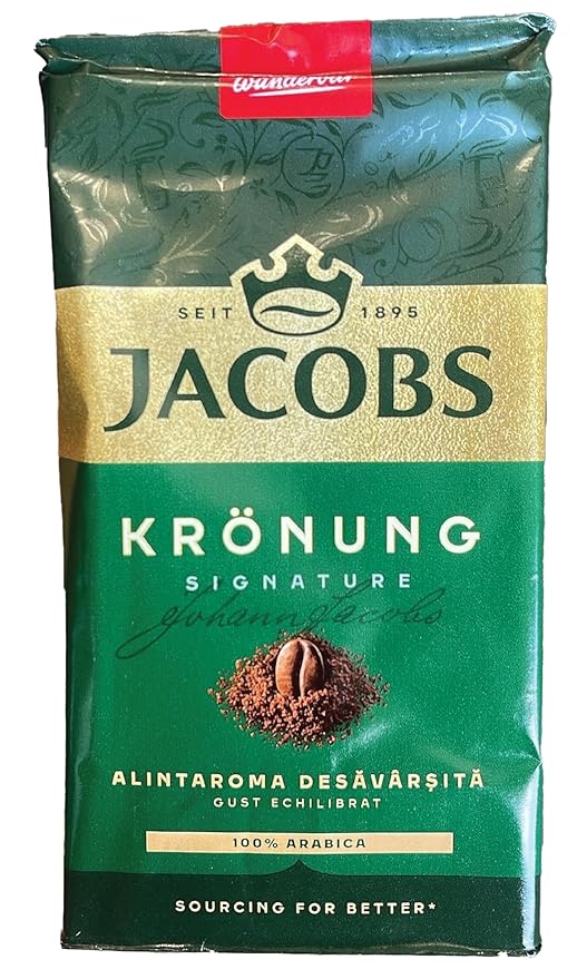 Jacobs Kronung Ground Coffee 500 Gram / 17.6 Ounce (Pack of 4)
