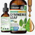 BIO KRAUTER® Gymnema Sylvestre - Liquid Drops Gymnema Sylvestre Extract 530 mg per Serving 2 Fl.Oz 28-Day Supply - Pure &amp Vegan Gurmar for Glucose Metabolism Support* - Alcohol &amp Sugar Free