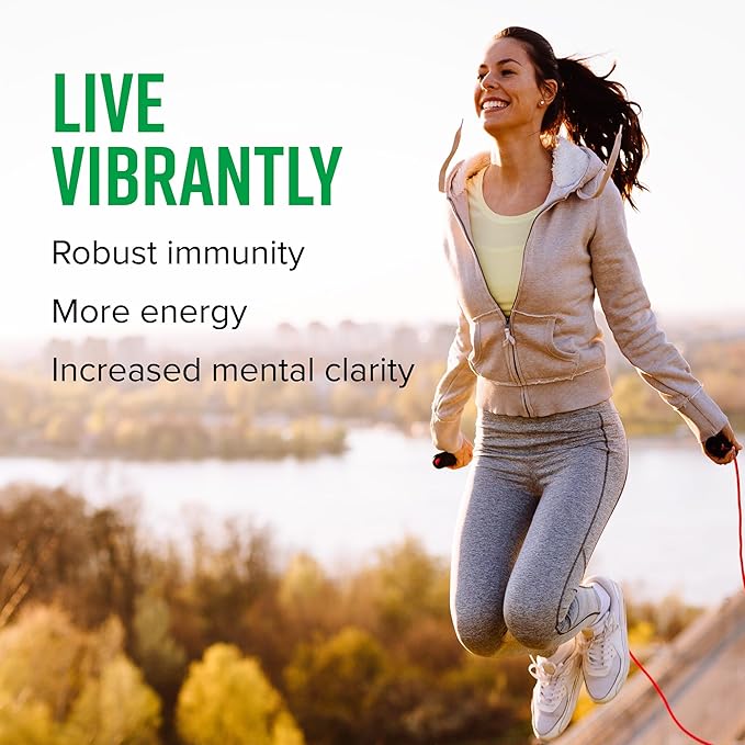 Vibrant Health Green Vibrance Superfoods Powder with 70+ Plant-Based Whole Foods &amp 25 Billion Probiotics Per Serving Blueberry Lemon 25 Servings
