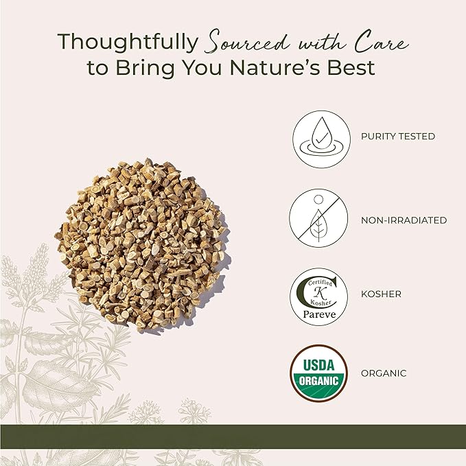 Starwest Botanicals Organic Astragalus Root - Dried Herb for Tea Cut &amp Sifted Certified Kosher Non-GMO - Bulk 1 lb Bag