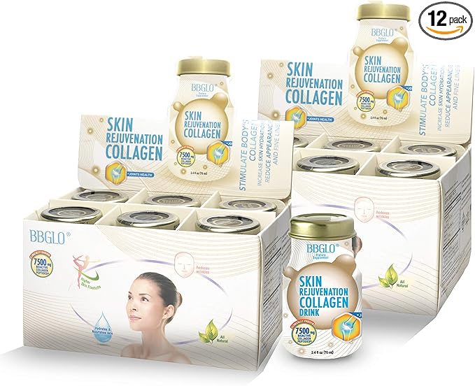 BBGLO® Skin Rejuvenation Collagen Drink - Anti Aging Complex 2.4 fl. Oz (12 Bottles Joint)