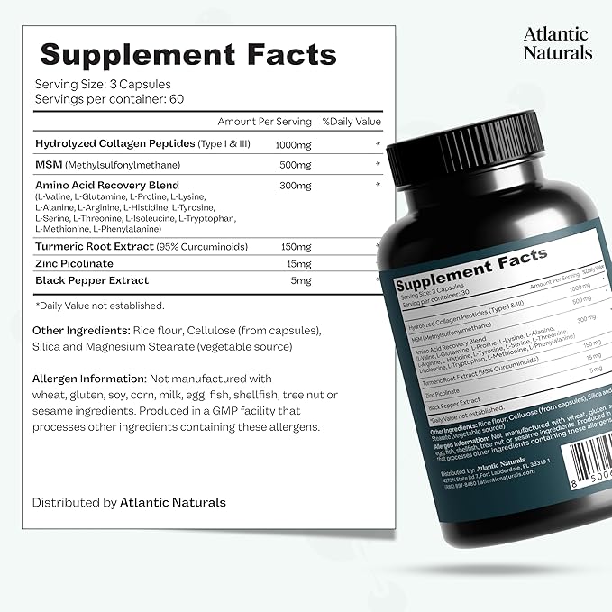 Peptide Recovery Complex – Advanced 157 Recovery Blend | Collagen Peptide Amino Support Formula for Muscle Joint &amp Tissue Health | Post-Workout Recovery &amp Flexibility Support | 90 Capsules