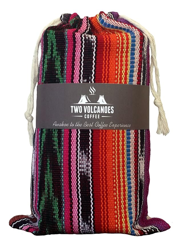 Two Volcanoes Coffee - Gourmet Guatemala Whole Bean Medium Roast Single-Origin Coffee Gift Bag. 1 lb