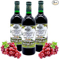 De La Rosa Organic Red Grape Juice Non-GMO Vegan and Gluten-Free Kosher Certified with No Sugar Added No Preservatives or Sulfites 25.4 Oz (Pack of 3)