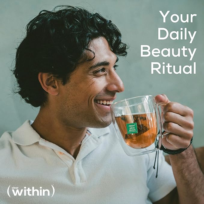 Clear Within Skin Detox Tea – 6 Natural Ingredients for Glowing Skin Supports Digestion &amp Gut Health Promotes Relaxation Detoxifies Naturally