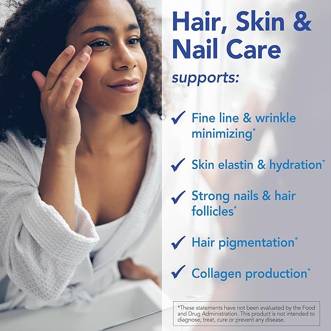 Patient One Hair Skin &amp Nail Care | Supplement to Support Strong Nails and Healthy Hair and Skin* | with Keratin Collagen and More | 30 Capsules