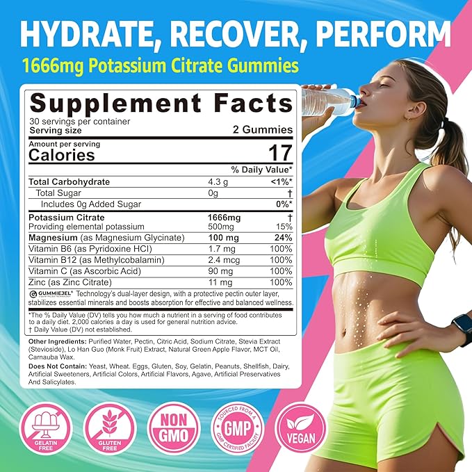 Magnesium Glycinate Potassium Citrate Gummies 2Pack