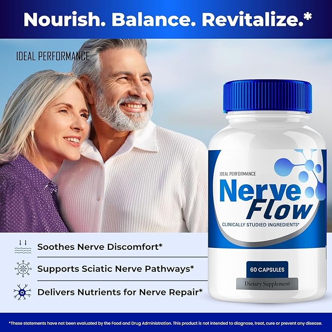 Nerve Flow for Neuropathy Supplements Nerve Flow Capsules Advanced Nerve Health Pills Extra Strength All Natural Healthy Circulation &amp Stable Levels Advanced NerveFlow Support Reviews (3 Pack)