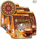 5-Pack OLDTOWN (Salted Caramel) White Coffee 3 in 1 Asian Instant Coffee Package with a Cork Coaster old town White Coffee 75 Packets with a Random Flavor Sample Packet