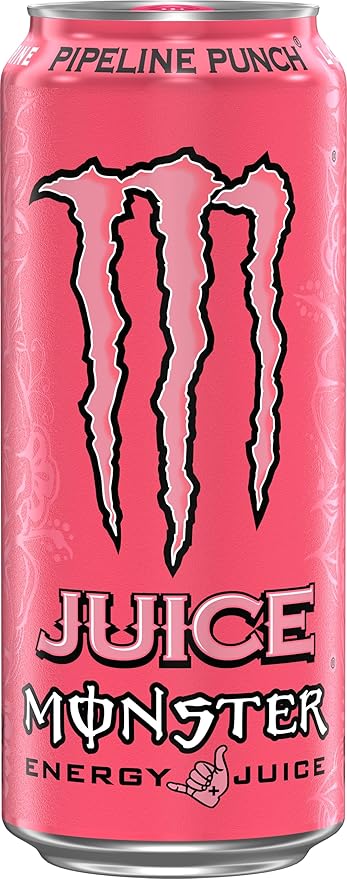 Monster Energy Juice Pipeline Punch Energy Drink 16 Ounce | Energy + Juice Pack of 15