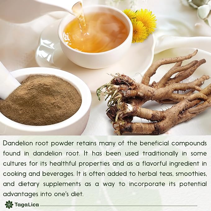 Premium 25 oz Dandelion Root Powder 100% Natural and Pure from Dandelion Root No Additives No Gluten No Sugar Vegan