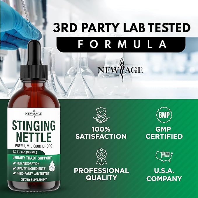 Stinging Nettle Root Drops - Stinging Nettle Extract Tincture for Men &amp Women - Liquid Urtica Dioica Supplement - 8 fl oz