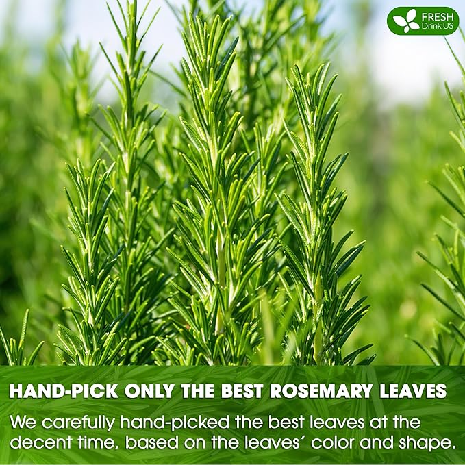 FRESHDRINKUS Premium 2oz Rosemary Leaves 100% Natural &amp Pure No Additives No Caffeine Vegan. Perfect for Seasoning Spice Blends for Grilling &amp Cooking