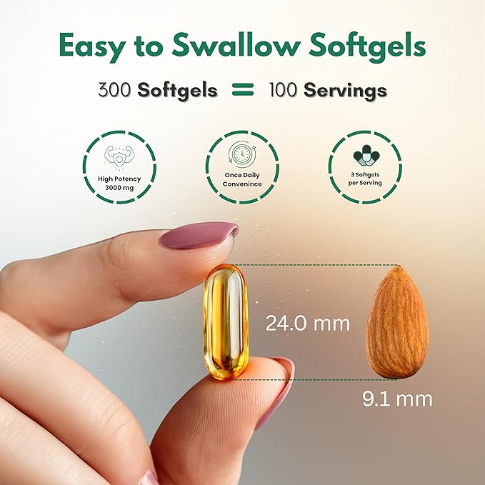 Pumpkin Seed Oil with Saw Palmetto Capsules – Men’s Prostate Hair &amp Hormone Support Supplement – 3000 mg High Potency Cold-Pressed Formula – Non-GMO Gluten-Free Lab Tested – 300 Softgels