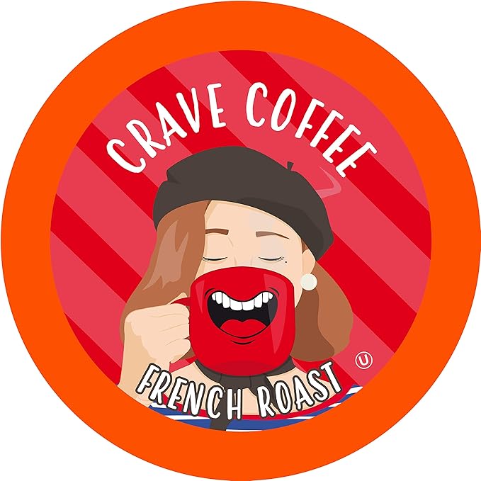 Crave Beverages French Dark Roast Coffee Pods for Keurig K Cup Brewers 100 Count