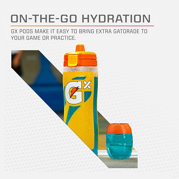 Gatorade Gx Hydration System Non-Slip Gx Squeeze Bottles Or Gx Sports Drink Concentrate Pods - 4 count (Pack of 6)