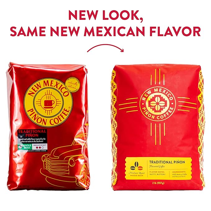 New Mexico Piñon Coffee Naturally Flavored Coffee (Traditional Piñon Whole Bean 2 pound)