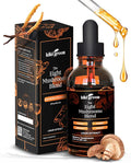 Kiki Green 8 Mushrooms Liquid Extract Drops - Adaptogenic Complex for Cognitive Support Immunity Boost - Lions Mane Supplement Cordyceps Chaga Reishi Shiitake Maitake Red Reishi