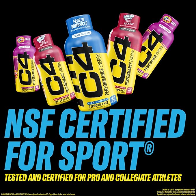 C4 Performance Energy Shot 2oz 12pk - Grape Popsicle