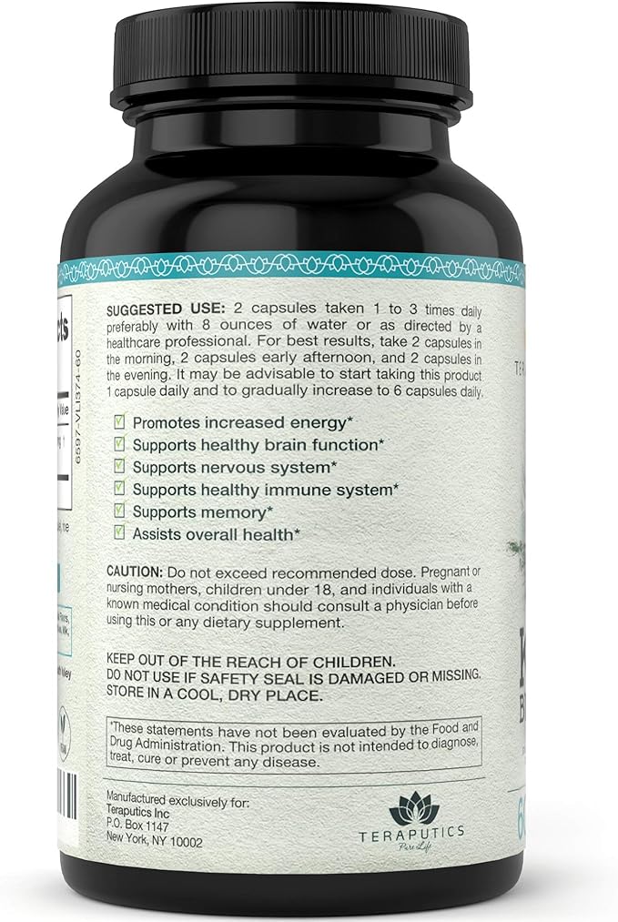 Premium Klamath Lake Blue Green Algae - More Powerful Than Spirulina And Chlorella Supplements | Pure Chlorophyll Rich SuperFood Sourced from Organic Klamath Lake 500mg 60 Vegan Capsules