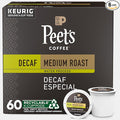 Peet's Coffee Medium Roast Decaf Keurig K-Cup Pods Decaffeinated Arabica Coffee - Decaf Especial 60 Count (6 Boxes of 10 K-Cup Pods)
