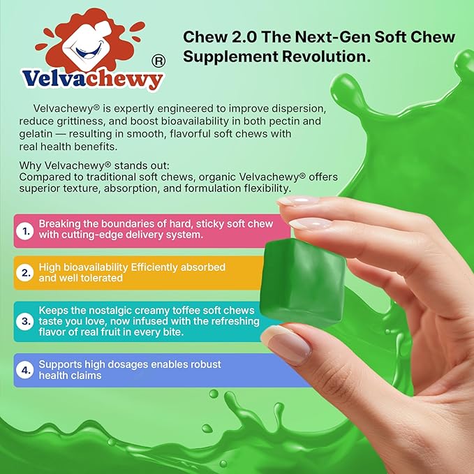 Super Greens Soft Chews Greens Superfood Supplement w/Spirulina Chlorella Lutein Digestive Enzymes &amp Fiber Multivitamins – Daily Greens Support for Energy Metâbölism Vision &amp Gut Health