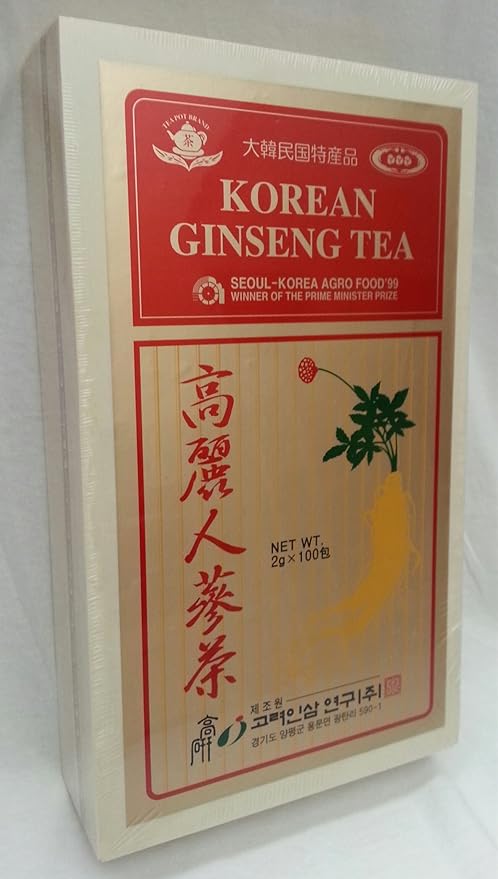 Korean Ginseng Tea - 100 Tea Bags x .07 oz. (2g)