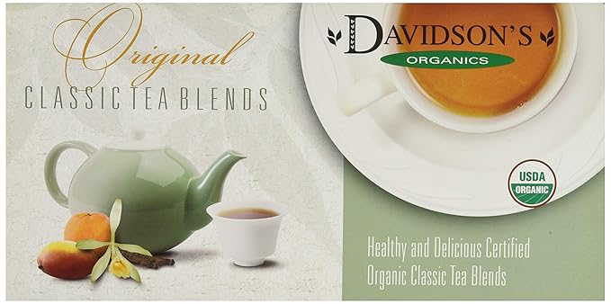 Davidson's Organics Assorted Decaf &amp Herbal Tea Blends 100-count Individually Wrapped Tea Bags