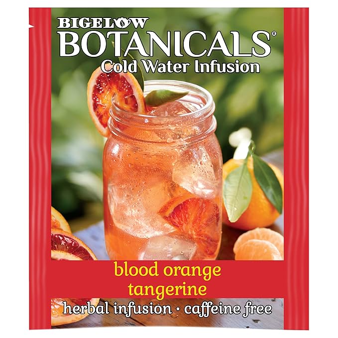 Bigelow Botanicals Blood Orange Tangerine Caffeine Free Herbal Tea with Blood Orange &amp Tangerine Flavor 18 Count (Pack of 6) 108 Total Tea Bags