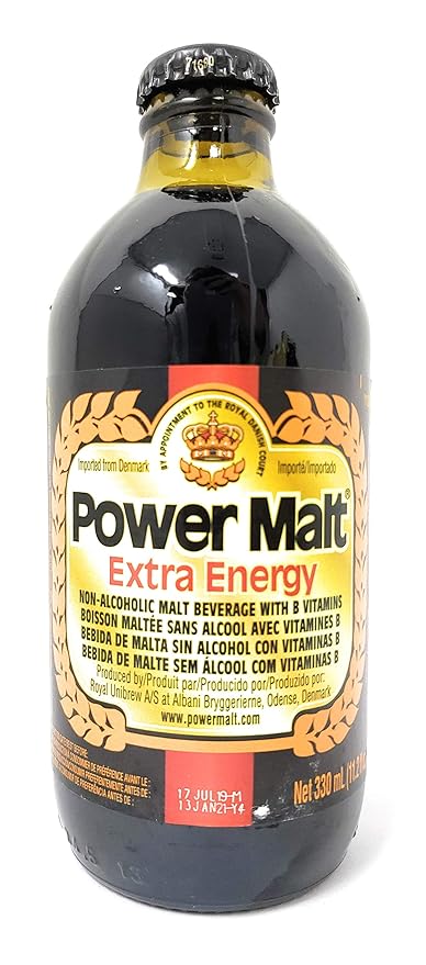 Power Malt Extra Energy Alcohol Free Malt Beverage (6 Pack Total of 1980mL)