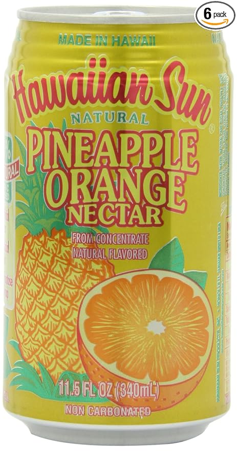 Hawaiian Sun Nectar Pineapple-Orange 11.5-Ounce (Pack of 6)