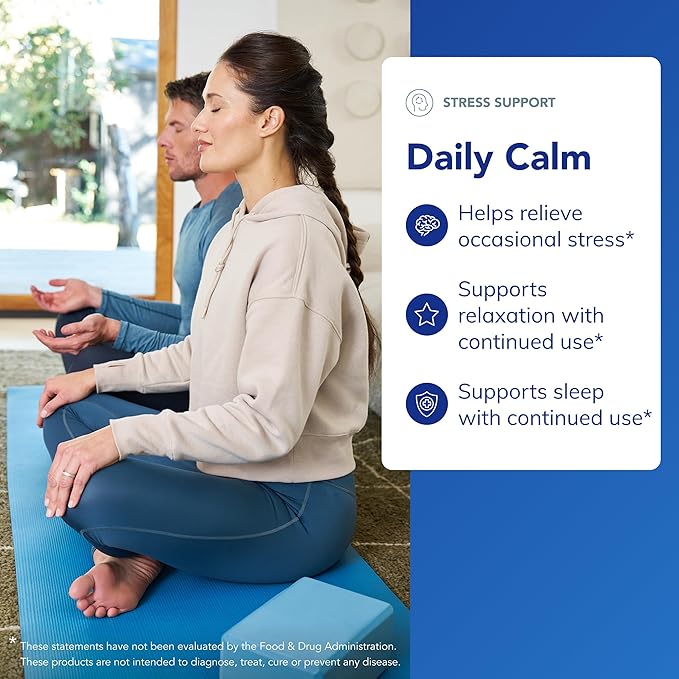 Pure Encapsulations Daily Calm - Vegan Stress &amp Sleep Support Supplement - Contains Ashwagandha Saffron GABA &amp L-Theanine - Non-GMO Soy-Free &amp Gluten-Free - 60 Capsules