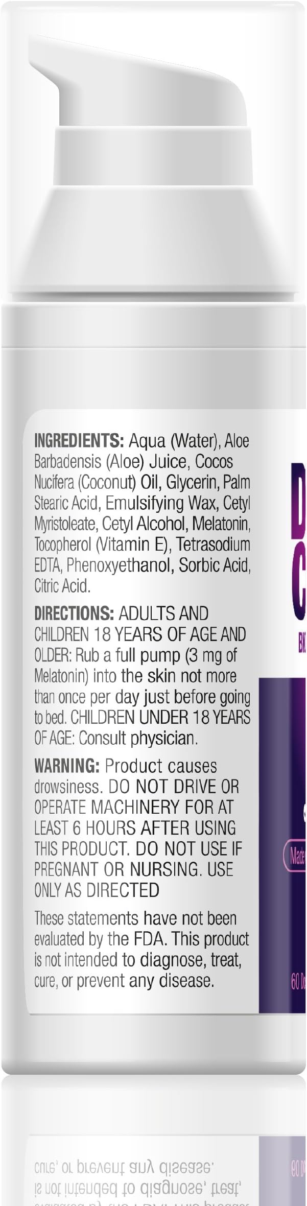 Vita Sciences Dream Cream Melatonin 3mg - The Best Natural Sleep Aid Topical Sleep Cream Is a Safe Alternative to Sleeping Pills. Fragrance-Free Lotion