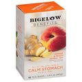 Bigelow Tea Benefits Calm Stomach Ginger Peach Herbal Tea Caffeine Free 18 Count (Pack of 6) 108 Total Tea Bags