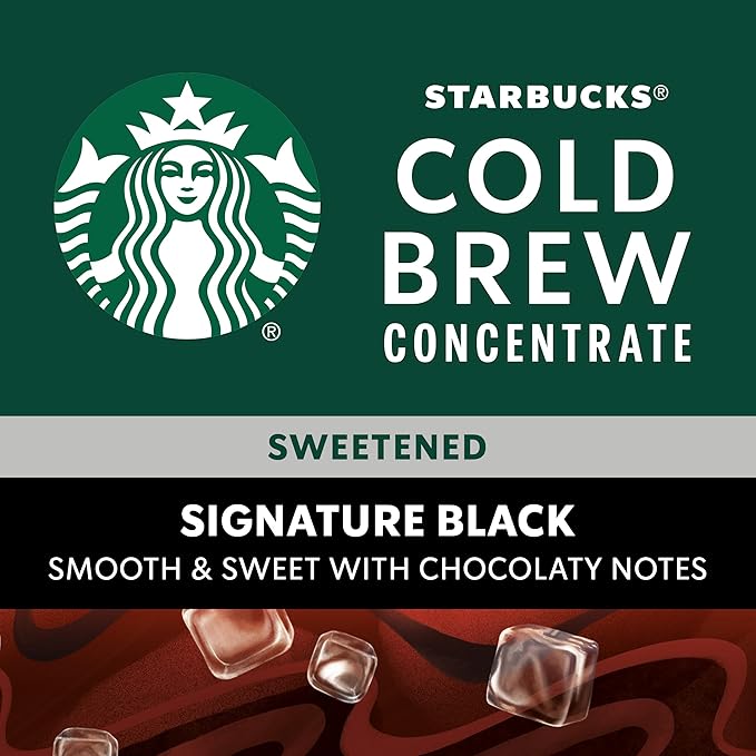Starbucks Cold Brew Coffee ConcentrateSignature Black Iced Coffee32 fl oz(Pack of 5)