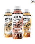 Super Coffee Keto Protein Coffee (0g Added Sugar 10g Protein 70 Calories) 12 Fl Oz | Iced Smart Coffee Drinks - LactoseFree SoyFree GlutenFree (12 Fl Oz (Pack of 12) Core 3 Variety)