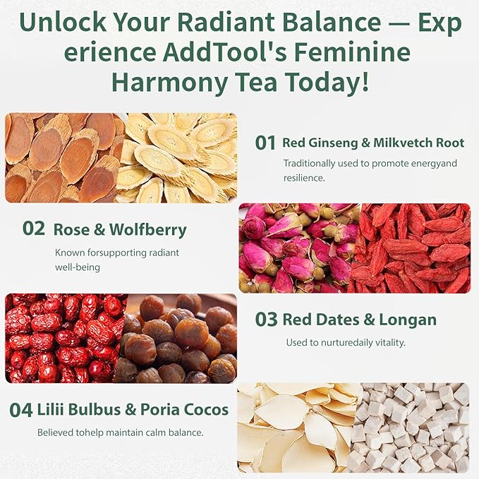 Red Ginseng Eight Treasure TeaAstragalus Rose Tea Red Ginseng &amp Rose Herbal Tea Blendwith Rose Goji BerryAstragalus -ForNatural Vitality &ampMen and women are suitable for drinking Glowing S