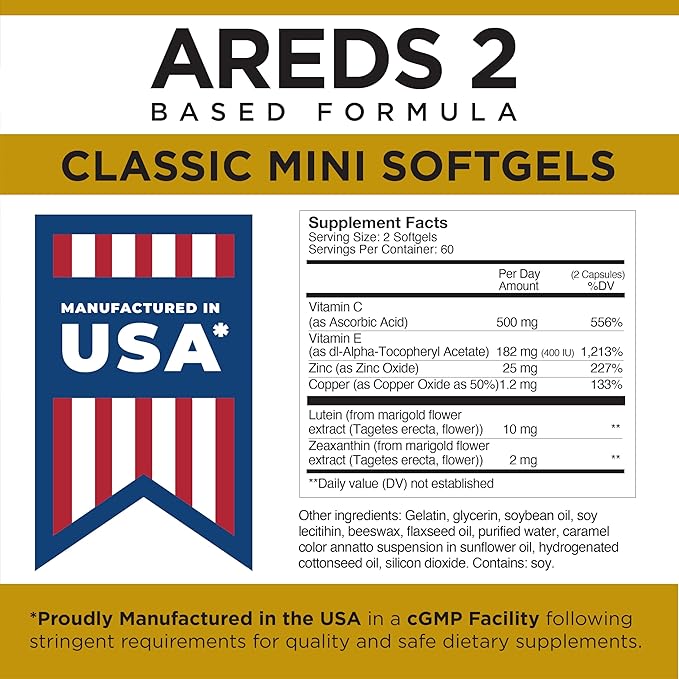 VITEYES® AREDS 2 Softgels 120 Count - Single Daily Dose Eye Vitamin