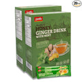 Lipatea Instant Honey Ginger Drink with Mint Caffeine Free Gluten Free Halal - Made with Real Ginger Honey &amp Cane Sugar Min Tea (Pack of 2)