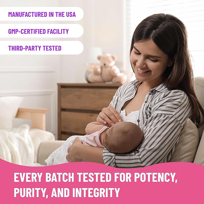 Mama's Select Organic Goat’s Rue Capsules for Breast Milk Production – Non-GMO Vegan Gluten- Free Lactation Support Supplement – Safe &amp Effective for Nursing Moms – Third-Party Tested