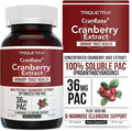 CranEaze®: Cranberry Juice Extract Plus D-Mannose – 36 mg PAC 100% Soluble PAC - Supports Urinary Tract Health – Most Effective Cranberry Pills for Women UTI Cranberry Supplement - 60 Capsules
